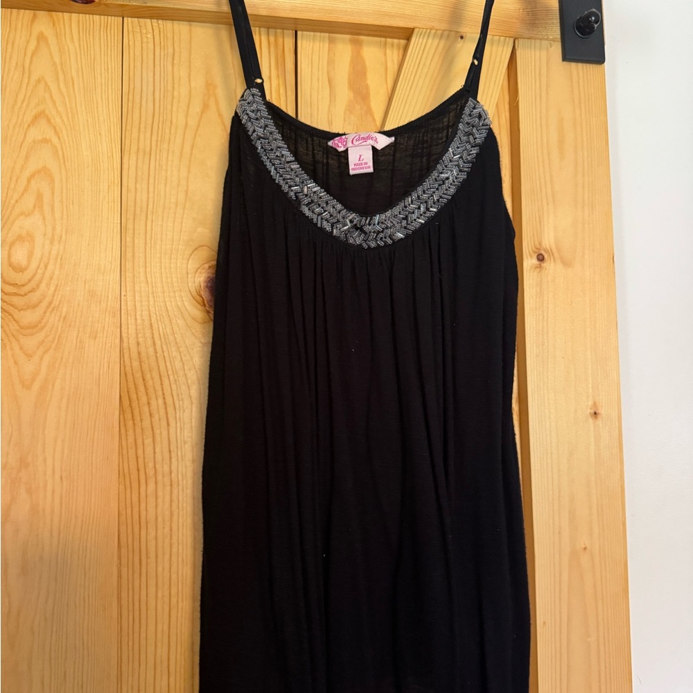 Candie's Black and Gray Camisole Top
